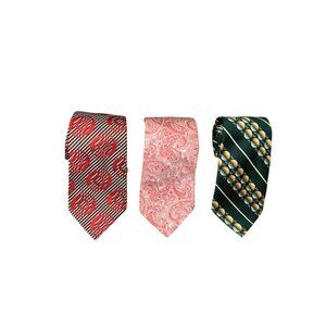 Vintage Men's Neck Tie Lot of Three Liebert, Howard, Monsieur Cravatieur